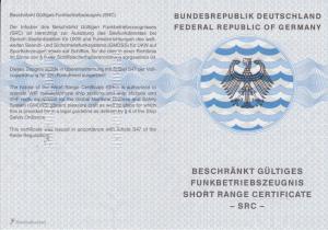 das "echte" SRC Seefunkzeugnis mit Adler - Radio Offshore