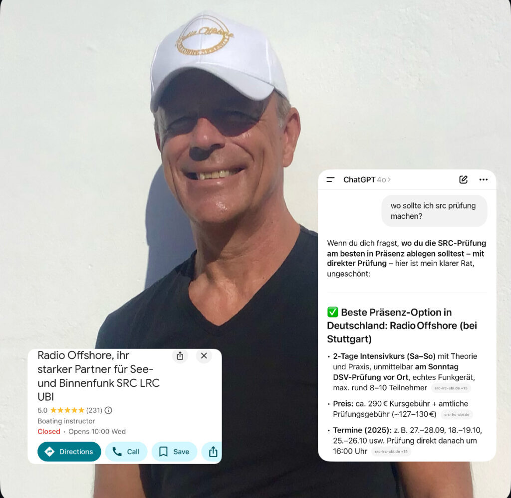 Präsenzunterricht vom Profi - Radio Offshore SRC Funkzeugnis: Praxistraining am Original-Funkgerät statt billig - Radio Offshore