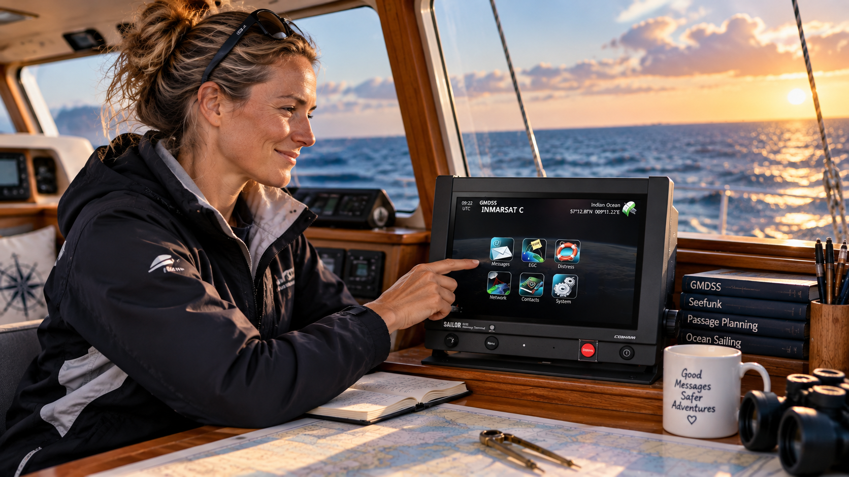 LRC Kurs am GMDSS-Simulator im Präsenzkurs bei Radio Offshore