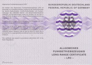 LRC Seefunkzeugnis mit Adler - Radio Offshore