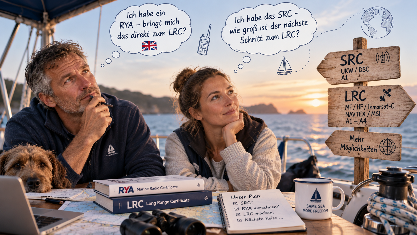 Vom RYA-Funkzeugnis über das deutsche SRC zum LRC
