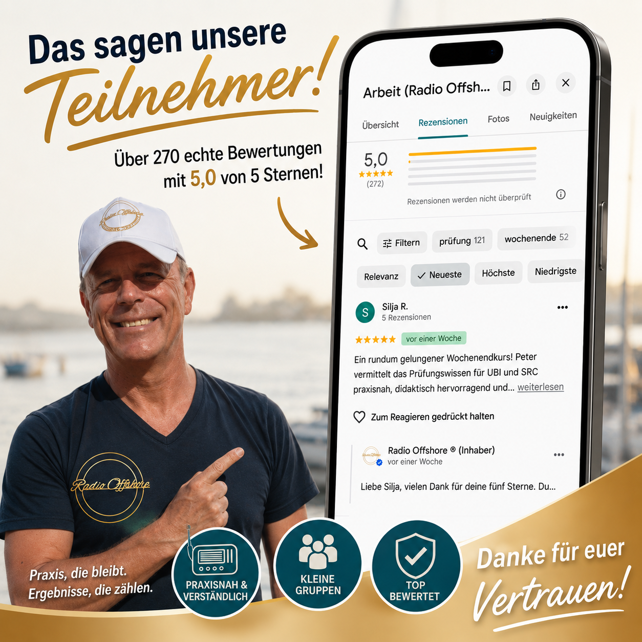 Teilnehmerbewertungen und Google-Rezensionen zu Radio Offshore