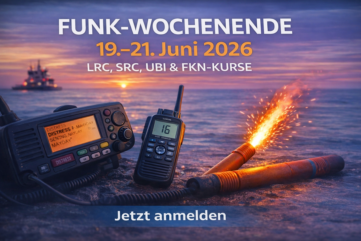 Seefunk-Wochenende in Kirchheim mit SRC UBI LRC und amtlicher DSV-Prüfung bei Radio Offshore