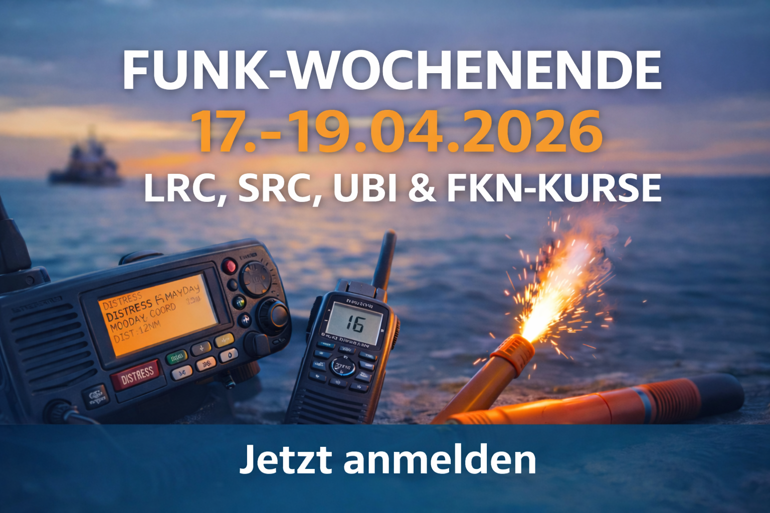 Seefunk Wochenende Kirchheim – LRC SRC UBI Prüfung 17.–19.04.2026 bei Radio Offshore
